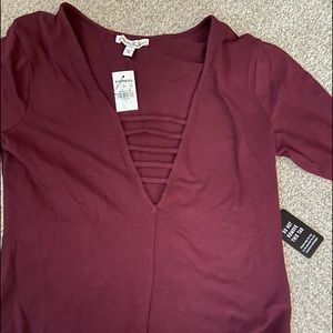 NWT! Express Size Large Maroon Bodysuit!